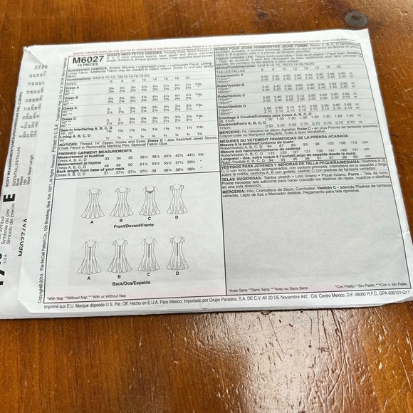 McCalls m6027 sizes 6-8-10-12- misses dress pattern- uncut - Picture 5 of 8